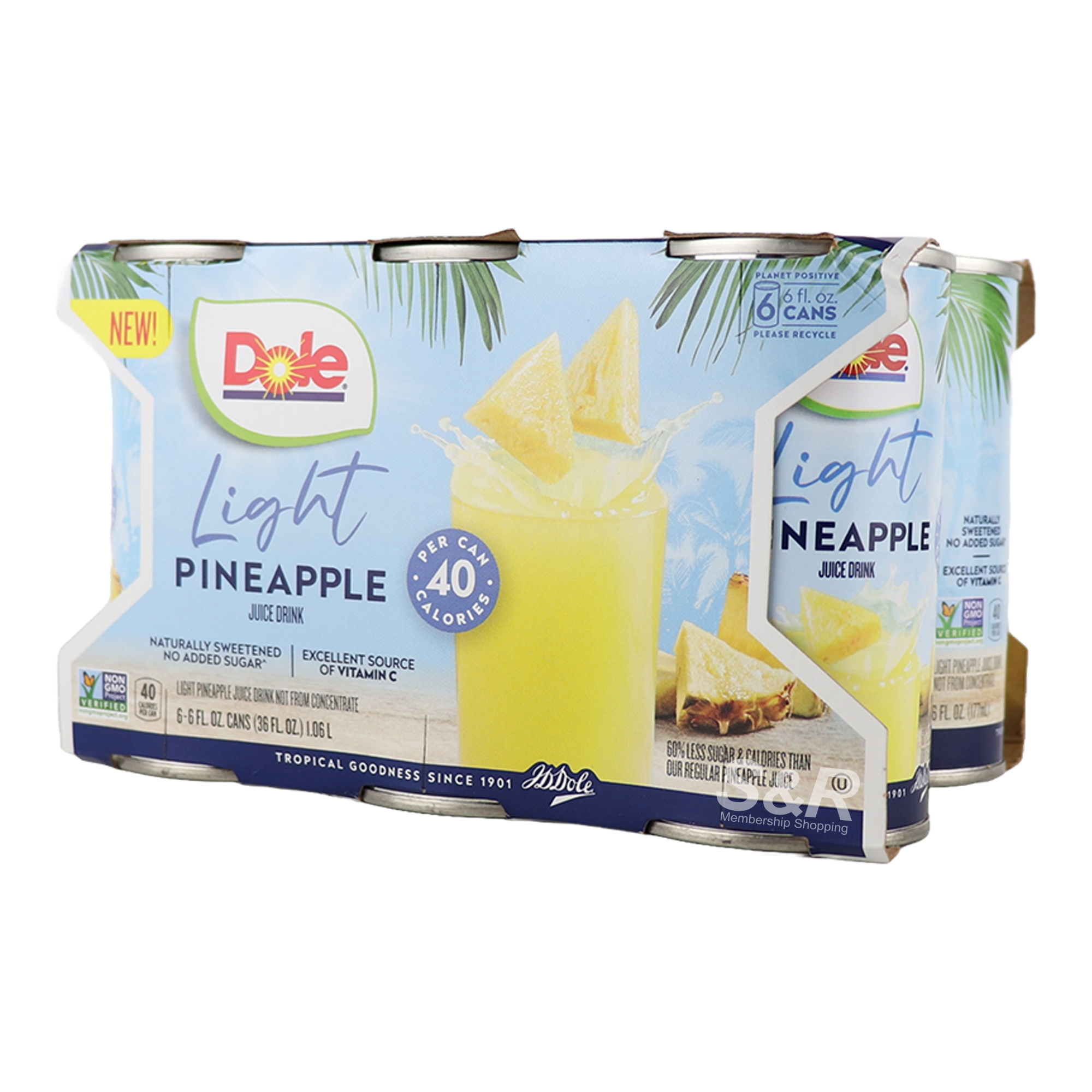 Dole Light Pineapple Juice Drink 6pcs x 177mL